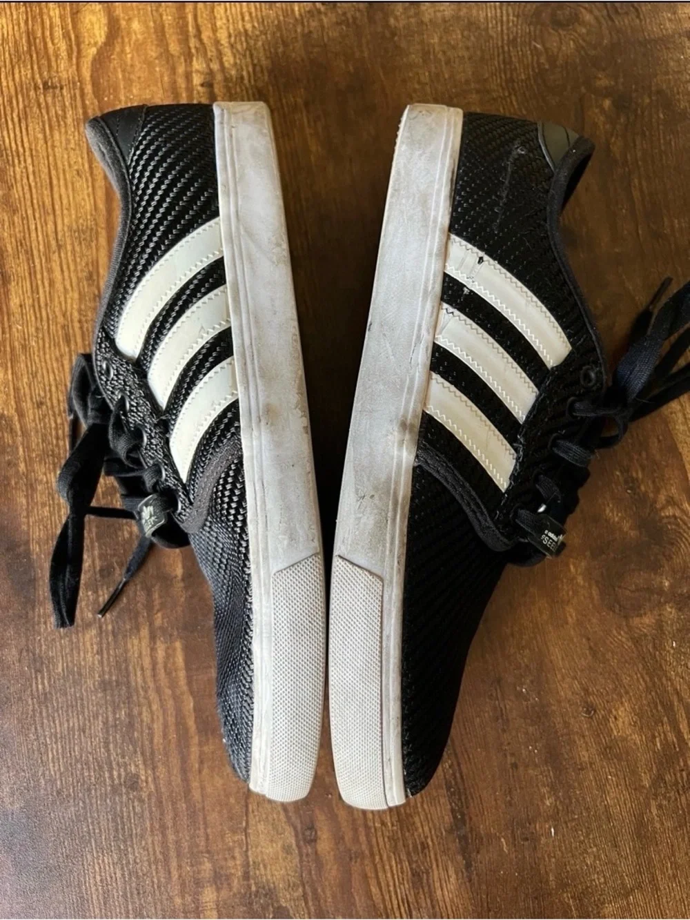adidas Seeley Black with White Stripes Skate Sneakers
